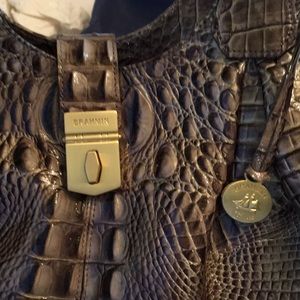 Brahman faux reptile shoulder bag